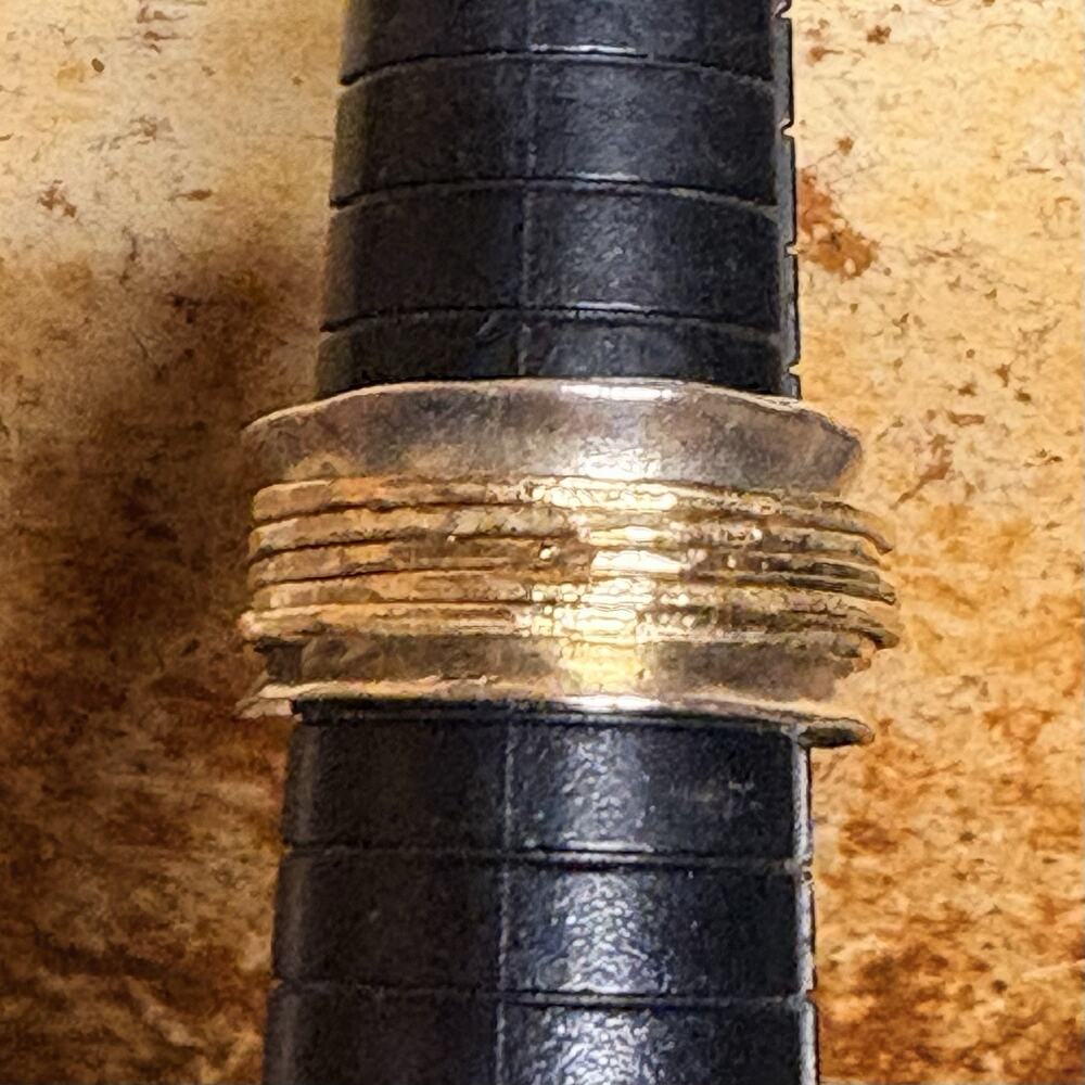 Or Paz Ring Size 9.5 Two Tone Sterling Silver Gold Vermeil Spinner Band Israel